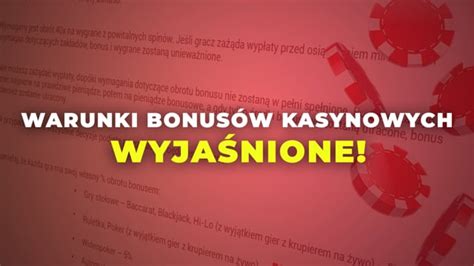 Warunki bonusów kasynowych .